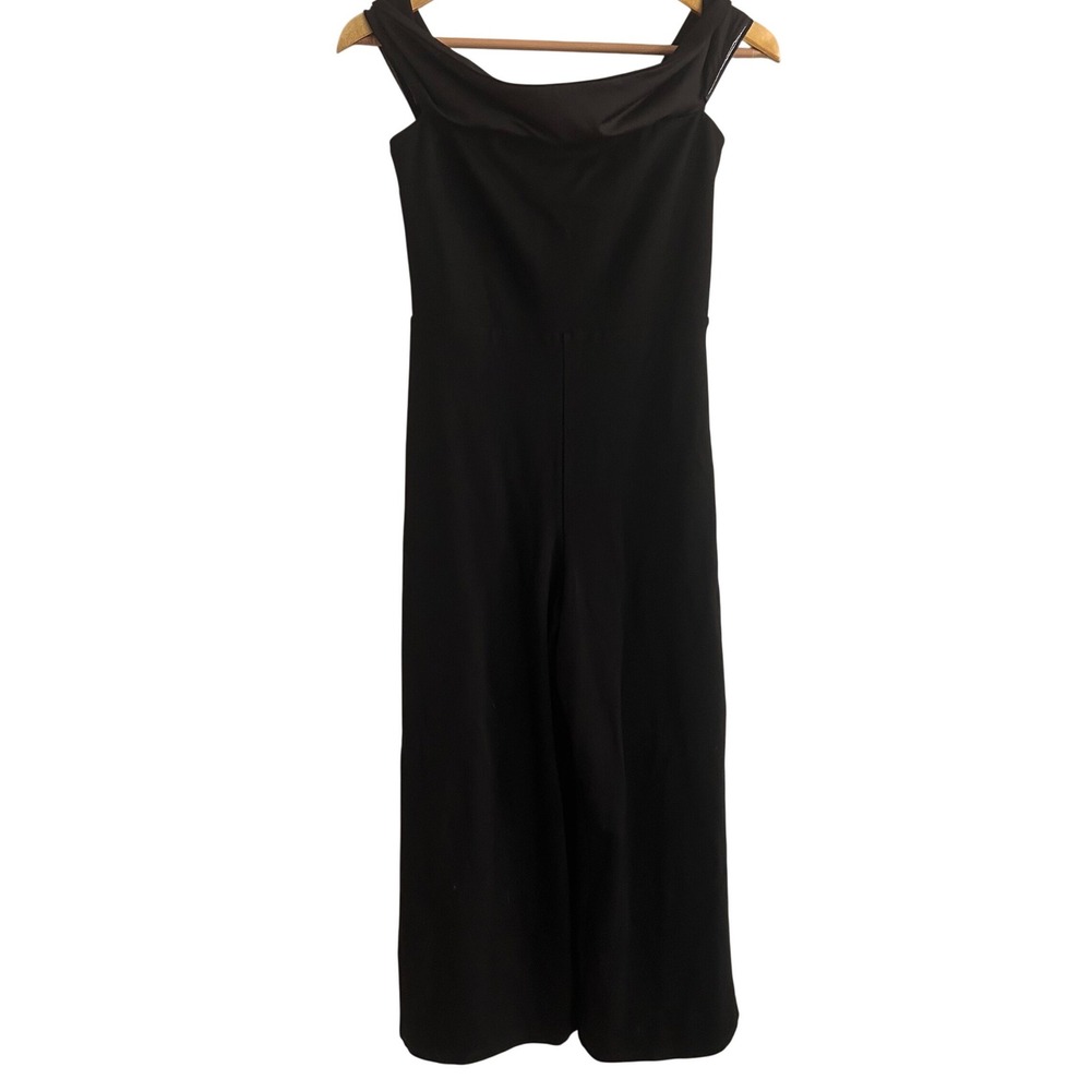 NWT Lovers + Friends Women's S Black Off the Shoulder Wide Leg Jumpsuit Dressy